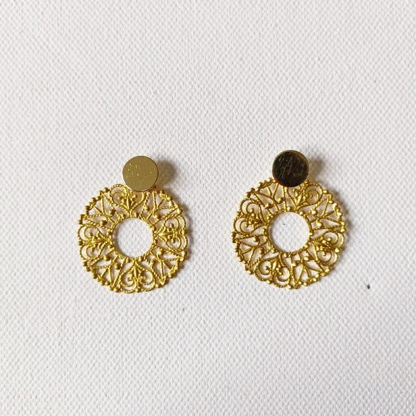 Boucles d'oreilles doré en cercle