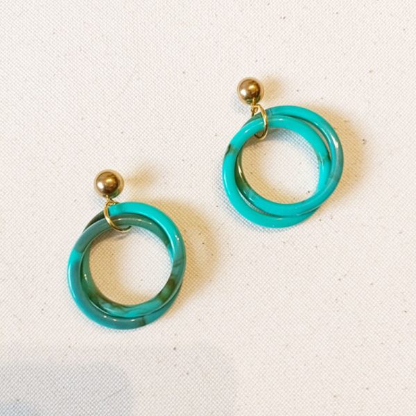 Boucles d'oreilles double anneaux