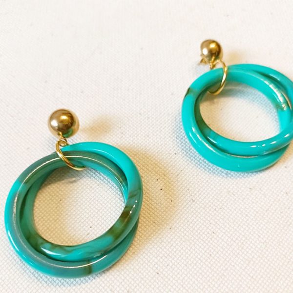 Boucles d'oreilles double anneaux – Image 2