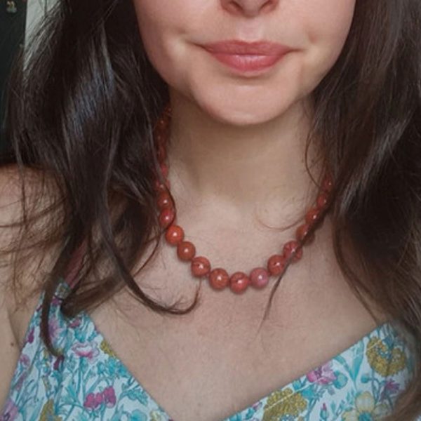 Collier perles brique – Image 4