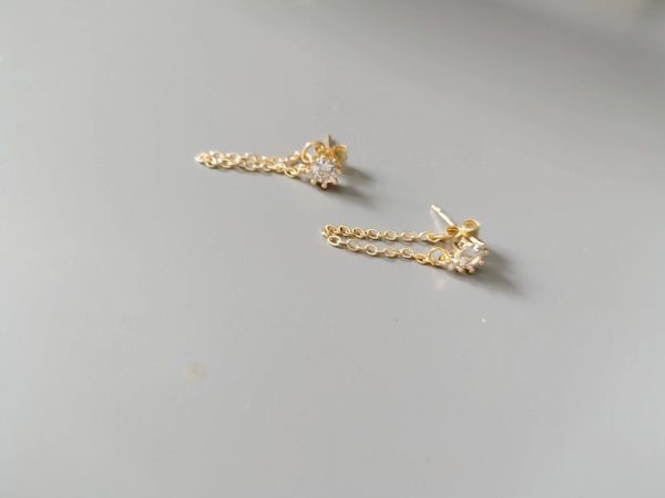 Boucles d'oreilles avec chaîne – Image 5