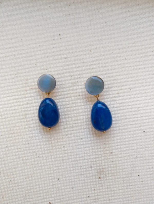 Mini boules d'oreilles acrylique bleu – Image 3