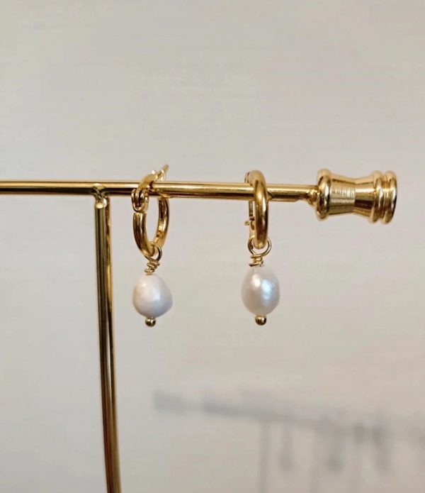 Mini anneaux perles d'eau douce – Image 5