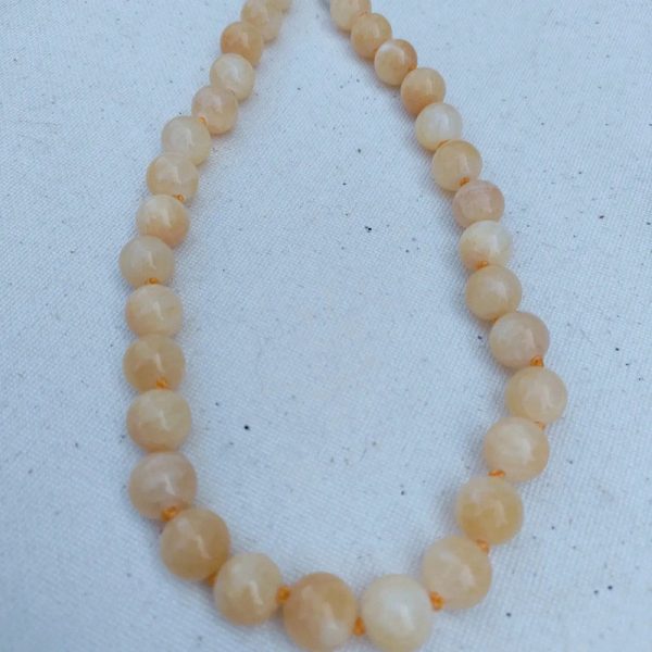 Collier grosses perles naturelles jaune