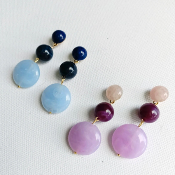 Boucles d oreilles acrylique
