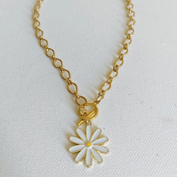 Collier chaîne et Marguerite