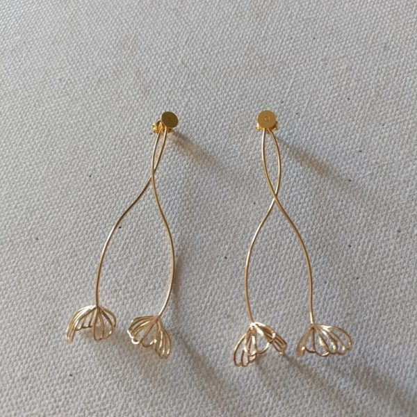 Boucles d'oreilles fleurs tombantes